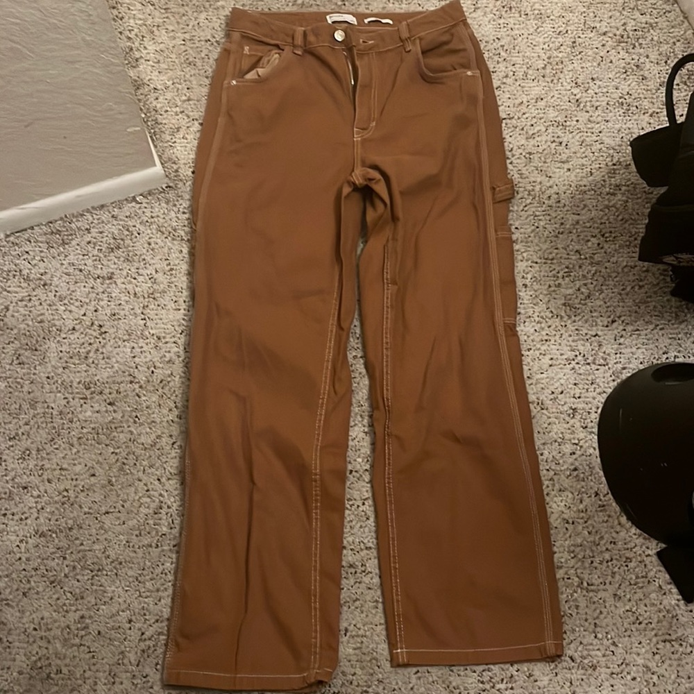 Bershka Straight leg Pants burgandy perfect condition